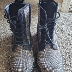 Torrid Rhinestone Combat Boot